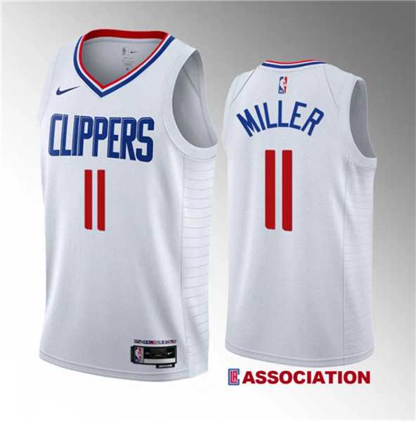 Men%27s Los Angeles Clippers #11 Jordan Miller White 2023 Draft Association Edition Stitched Jersey Dzhi->los angeles lakers->NBA Jersey